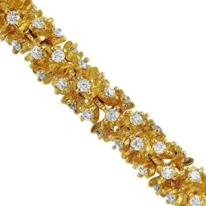 14k Yellow Gold Mens Fancy Diamond Chain 43.00 Ctw