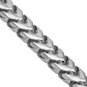 18k White Gold Mens Franco Chain 6 mm