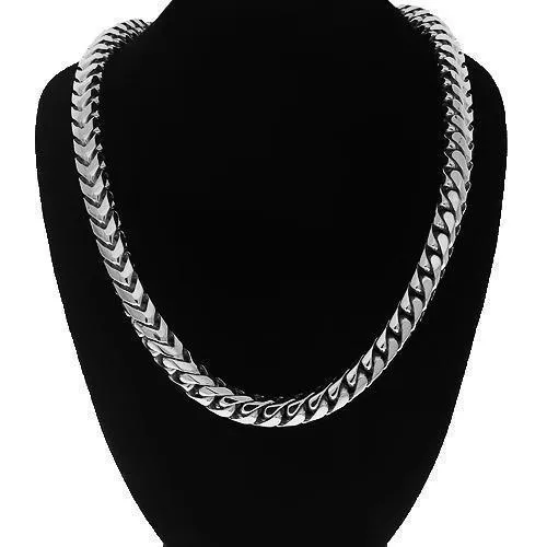 18k White Gold Mens Franco Chain 6 mm