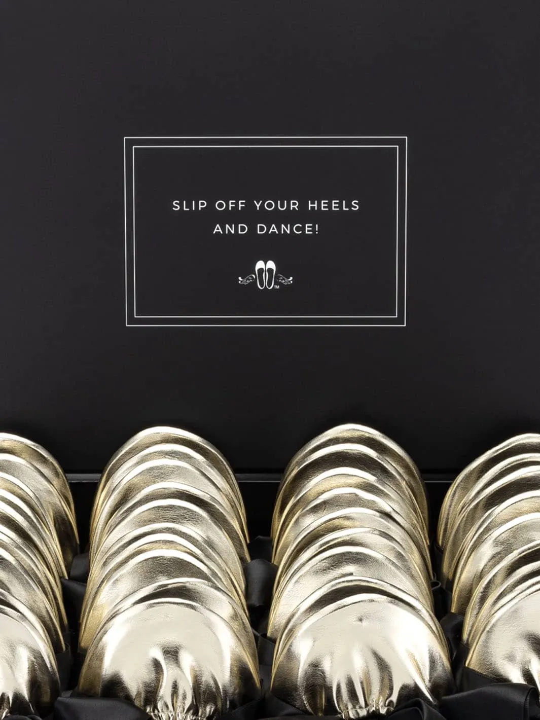 2025 June Pre-Order - 20 Pairs of Gold Rescue Flats (BLACK Display Box)