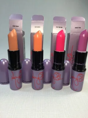 4 BNIB MAC Kelly Osbourne Lipsticks Dodgy Girl Riot House Yum Yum Strip Poker