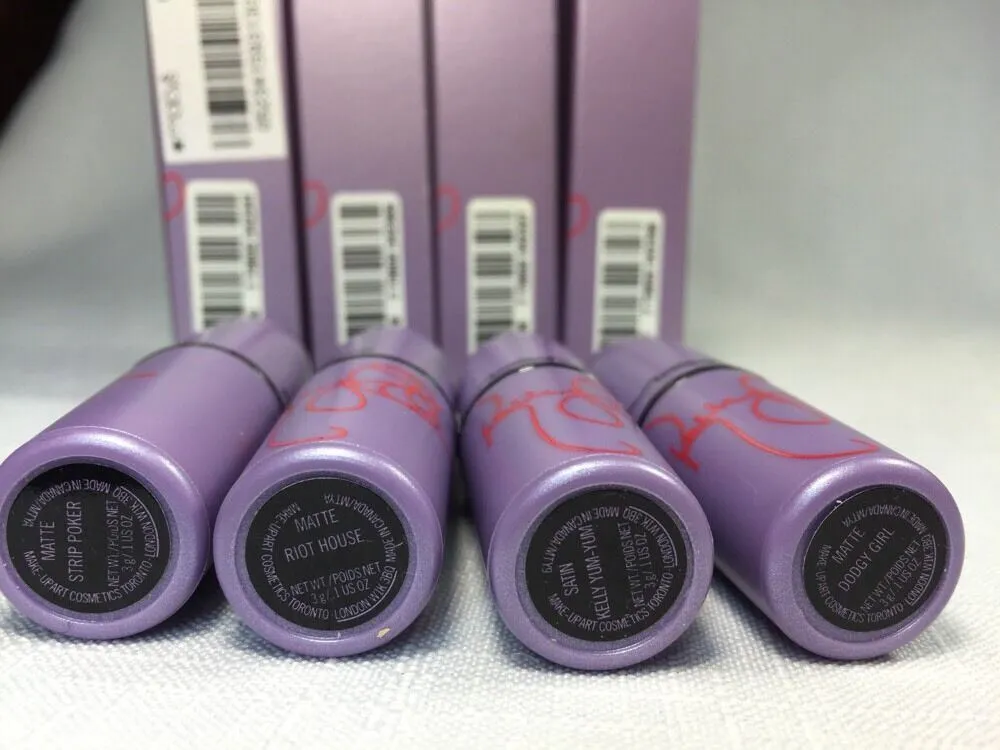 4 BNIB MAC Kelly Osbourne Lipsticks Dodgy Girl Riot House Yum Yum Strip Poker