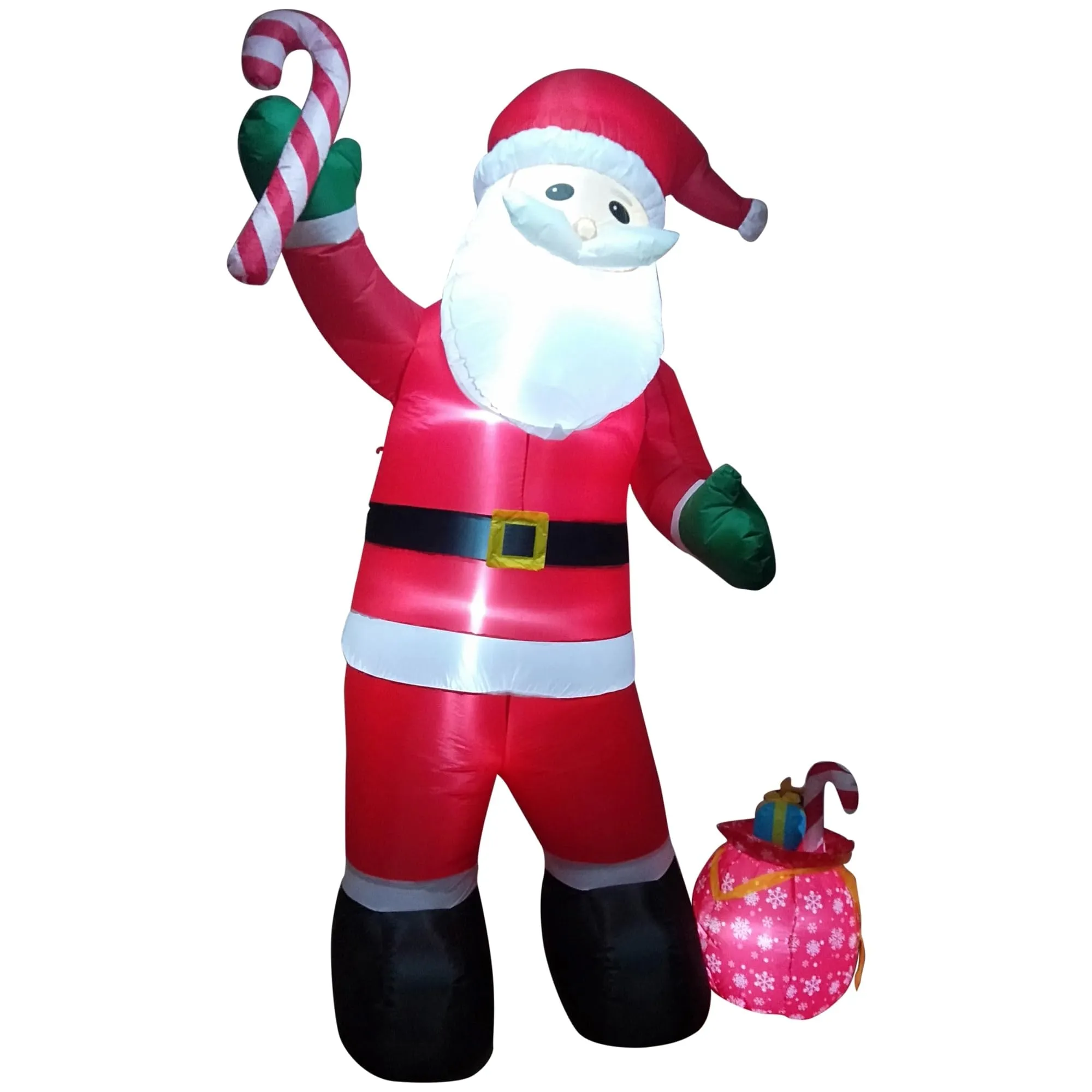 8' Inflatable Santa Claus with Toy Sack Outdoor Christmas Decoration