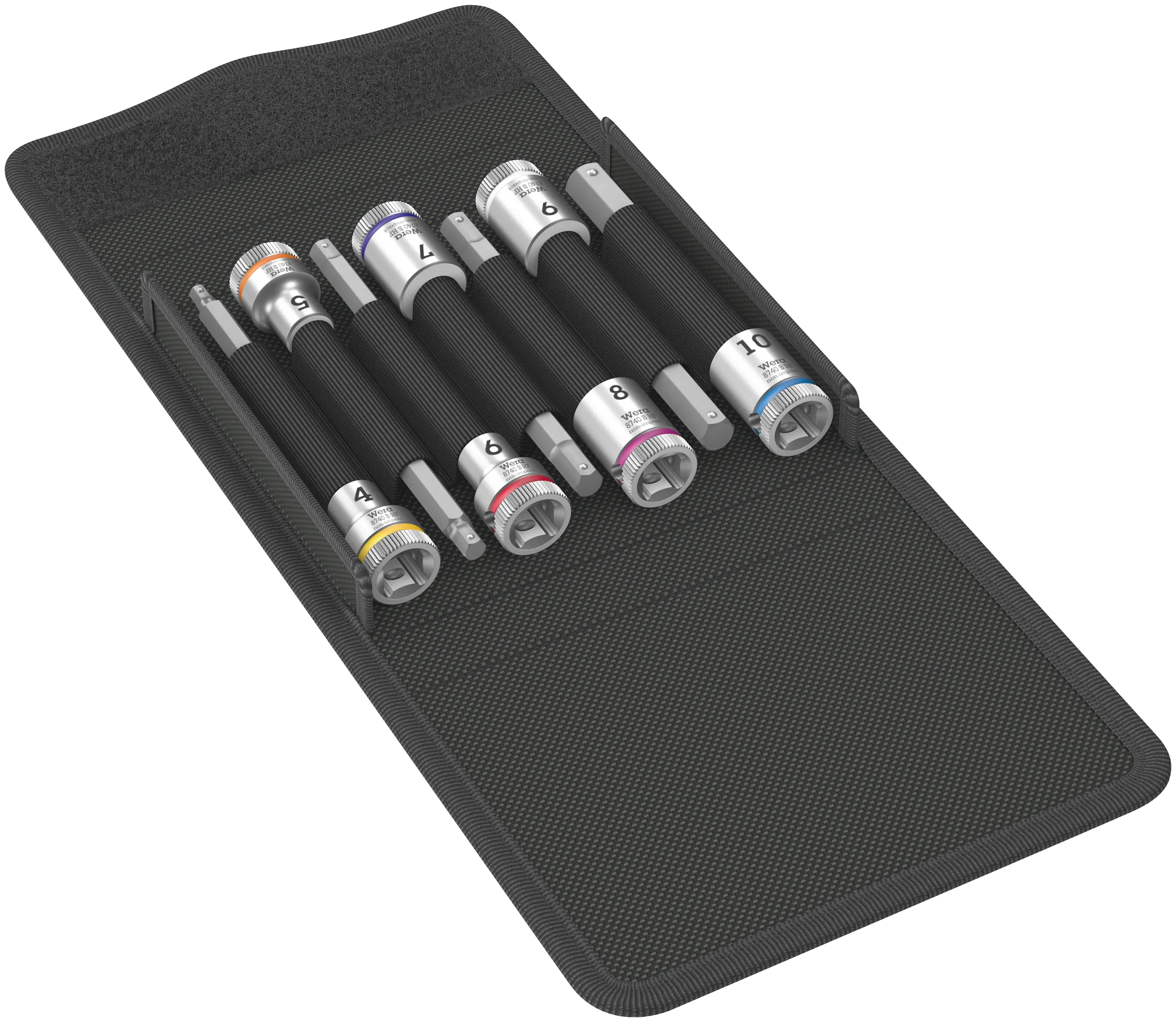 8740 B HF 1 Zyklop bit socket set with holding function, 3/8" drive