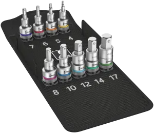 8740 C HF 1 Zyklop bit socket set with 1/2" drive, with holding function