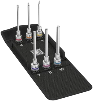 8740 C HF 2 Zyklop bit socket set with 1/2" drive, with holding function