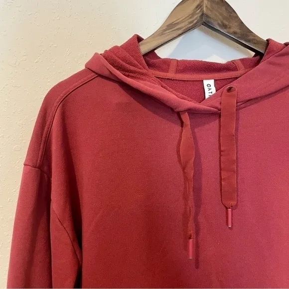 Athleta Mala Hoodie Dress in Canyon Red