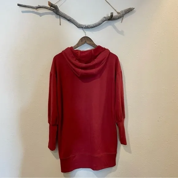 Athleta Mala Hoodie Dress in Canyon Red