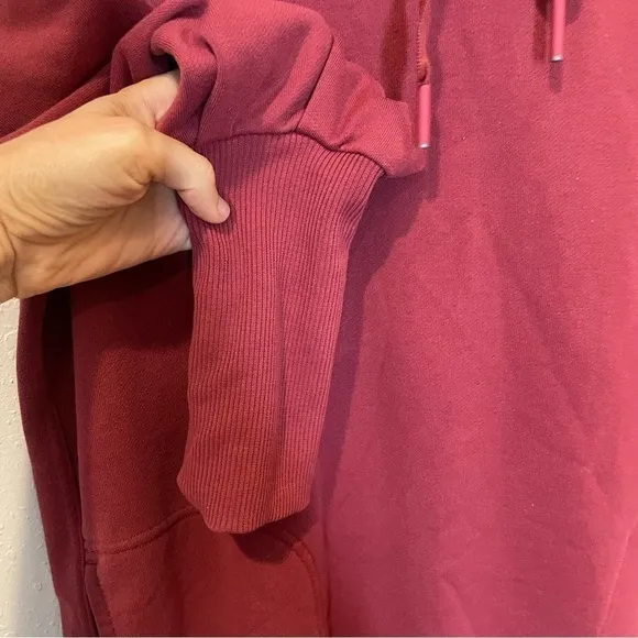 Athleta Mala Hoodie Dress in Canyon Red