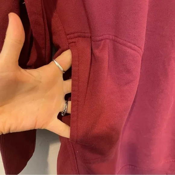 Athleta Mala Hoodie Dress in Canyon Red