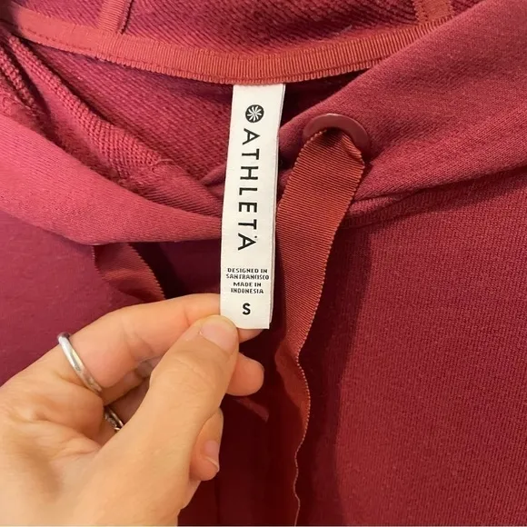 Athleta Mala Hoodie Dress in Canyon Red