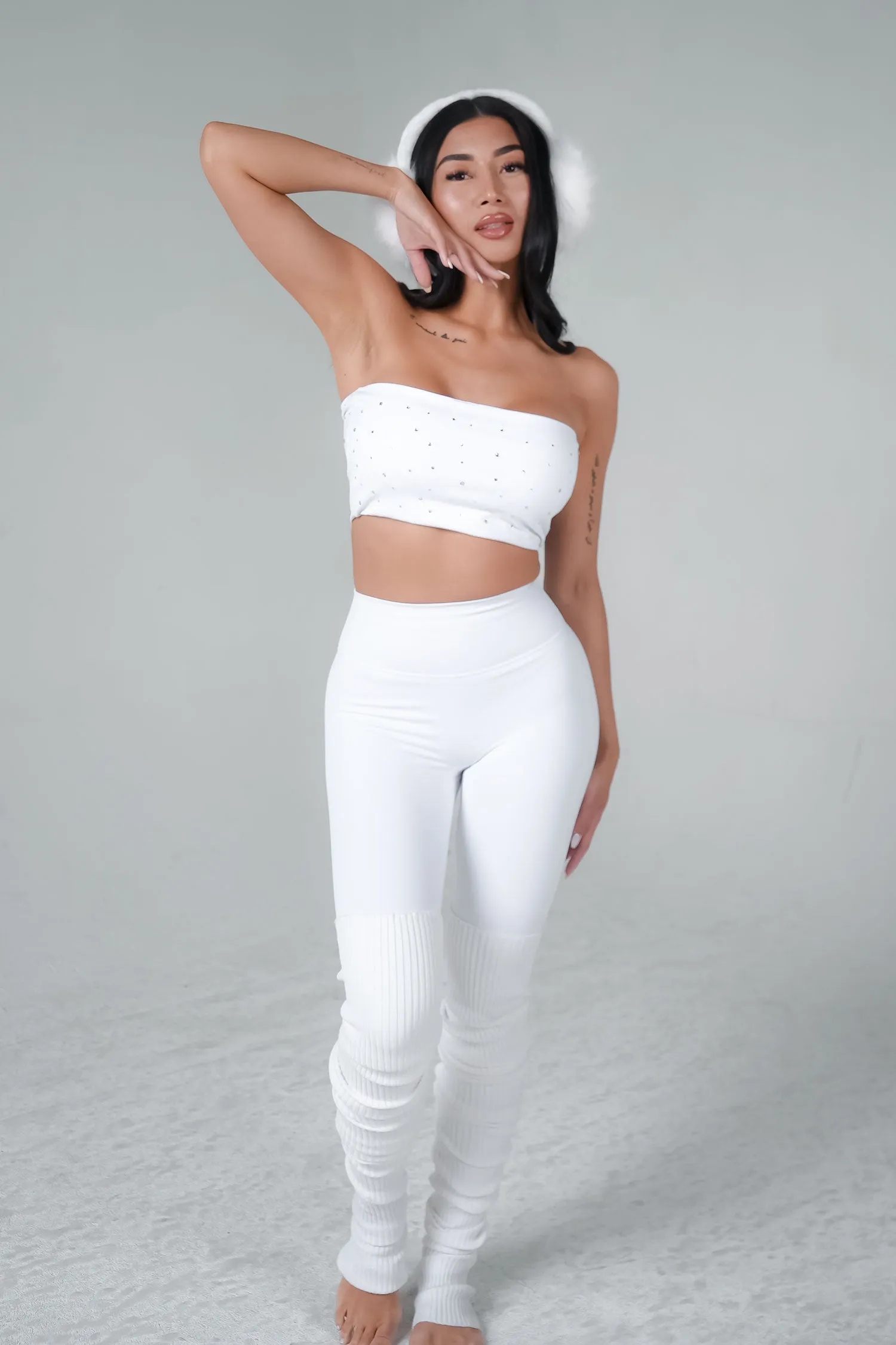 Bandeau Crop Top - Snow Gem