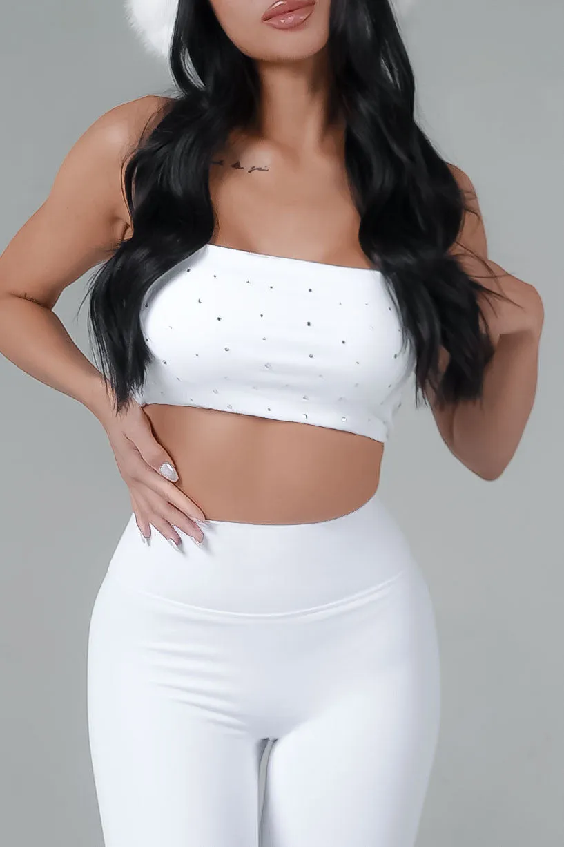 Bandeau Crop Top - Snow Gem