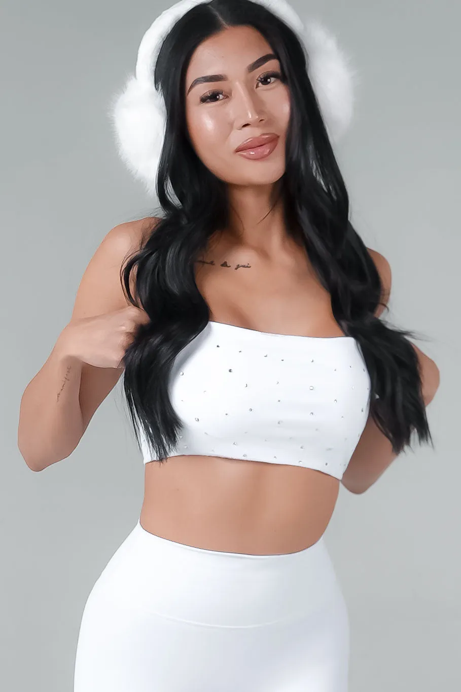 Bandeau Crop Top - Snow Gem