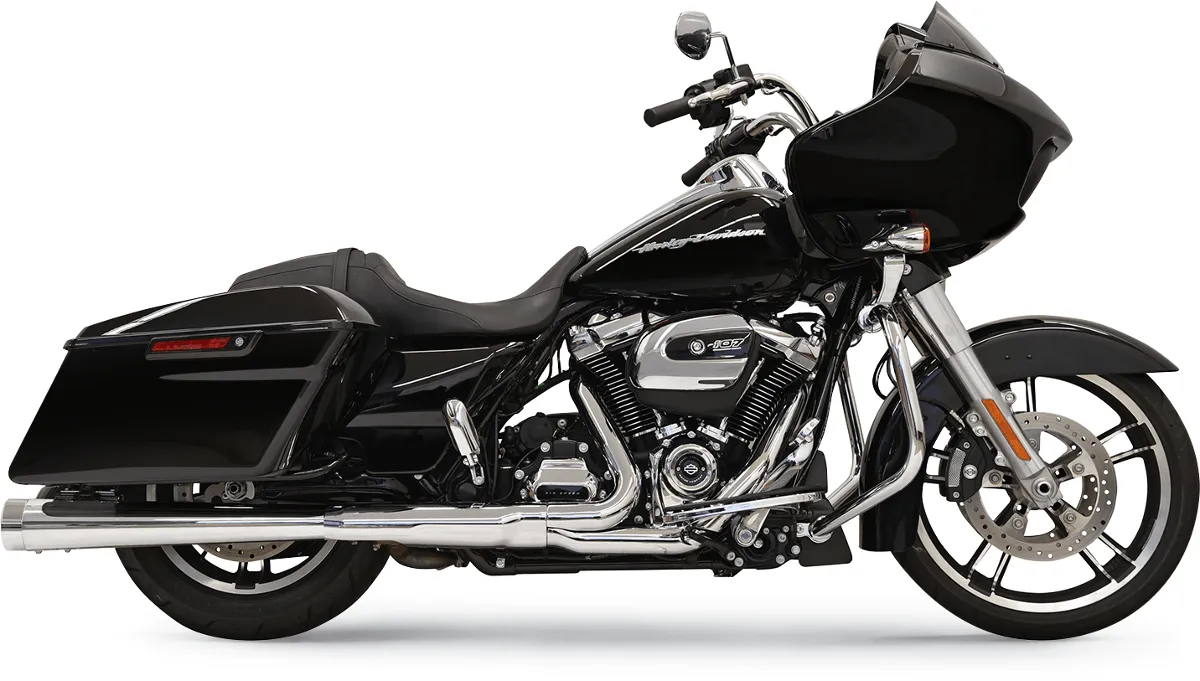 Bassani Manufacturing 1F572DNT6 4in. DNT Megaphone Muffler with Acoustically Tuned Baffle - Chrome with Black End Cap