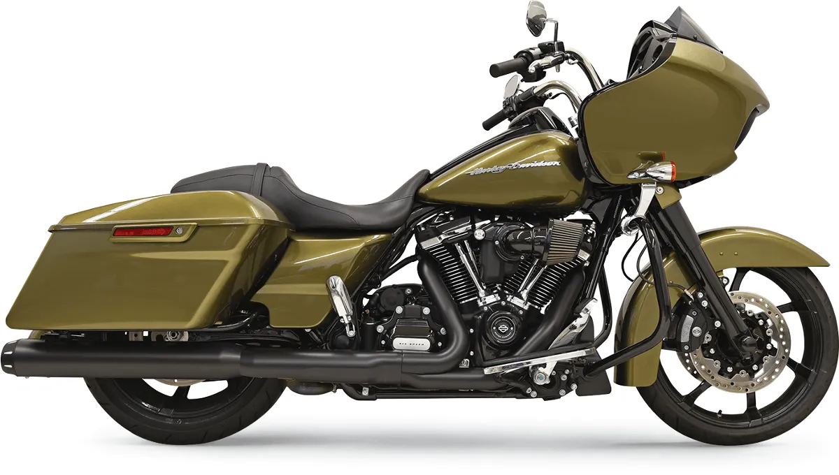 Bassani Manufacturing 1F742B 4in. Quick Change Series Slip-Ons - Black