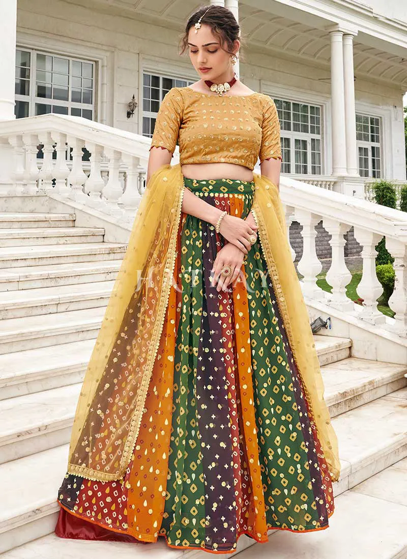 Beige Multi Sequence Embroidered Traditional Lehenga Choli