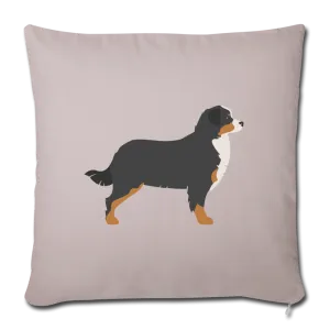 Bernese Mountain Dog-Throw Pillow Cover 18” x 18”