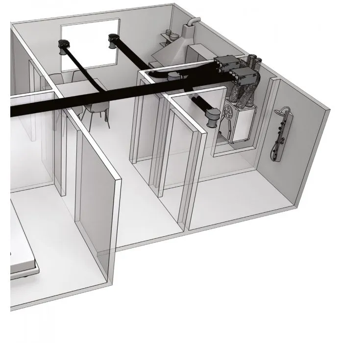 Blauberg EC-SB-250-HK4 Komfort 4-Bed House, Complete Vertical MVHR Heat Recovery Ventilation Kit
