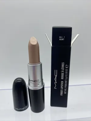 BNIB MAC All I Want Nude Frost  Lipstick Limited Edition w/receipt