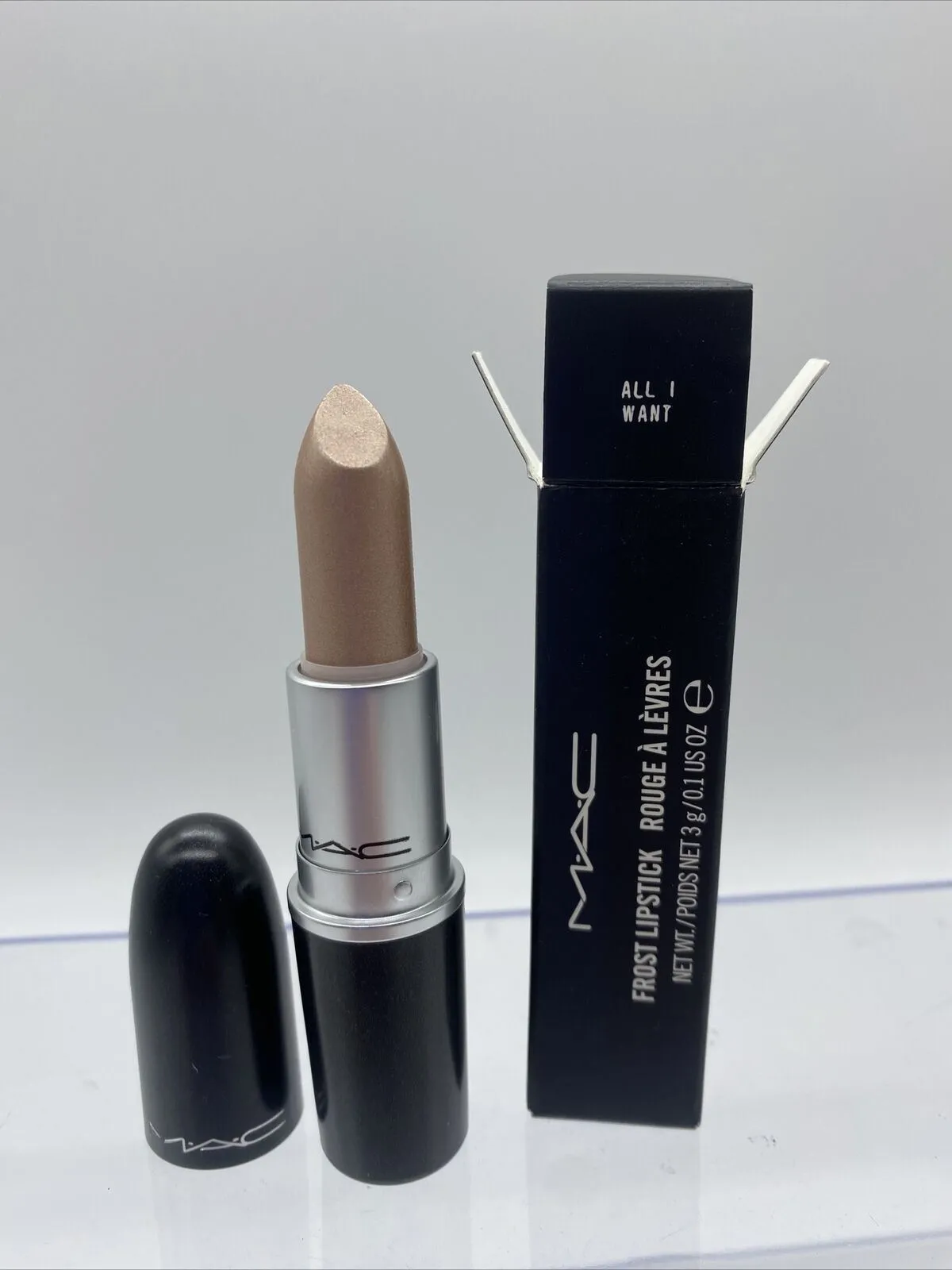 BNIB MAC All I Want Nude Frost  Lipstick Limited Edition w/receipt