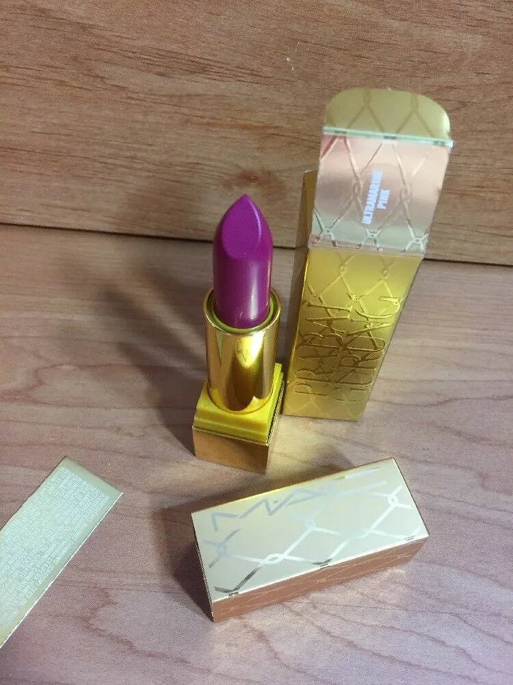 BNIB MAC Ultramarine Pink Lipstick Prabal Gurung Lipstick Gold Holiday