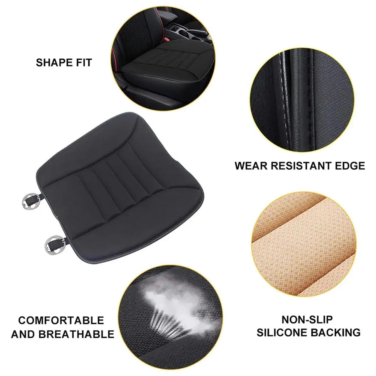 Car Seat Cushion with 1.2inch Comfort Memory Foam, Custom Fit For Your Cars, Seat Cushion for Car and Office Chair MA19989