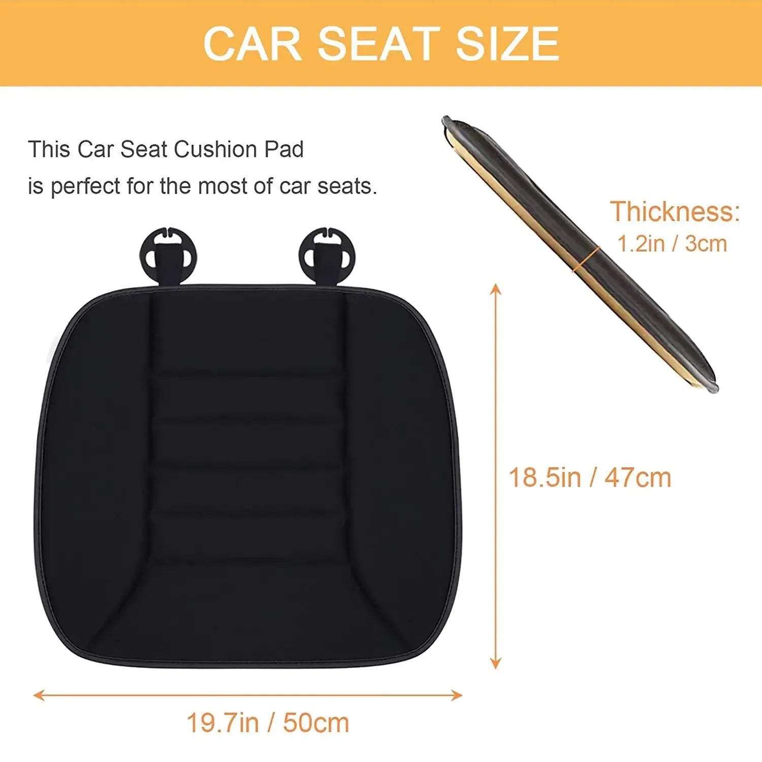 Car Seat Cushion with 1.2inch Comfort Memory Foam, Custom Fit For Your Cars, Seat Cushion for Car and Office Chair MA19989