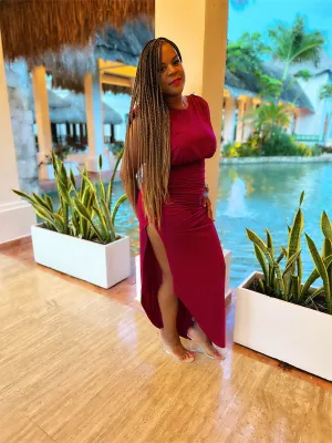 Chains of Scenery Hi Split Dress
