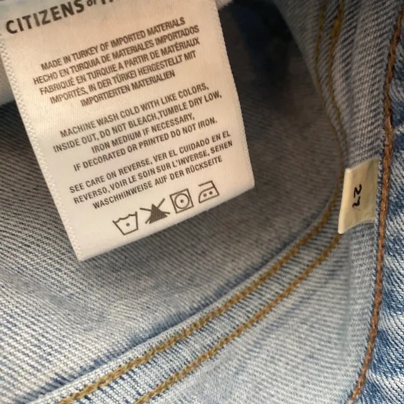 CITIZENS OF HUMANITY | Olivia Slim Ankle Jeans Light Wash Distressed Women’s 27
