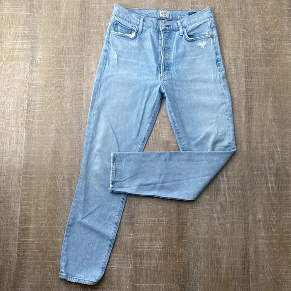CITIZENS OF HUMANITY | Olivia Slim Ankle Jeans Light Wash Distressed Women’s 27