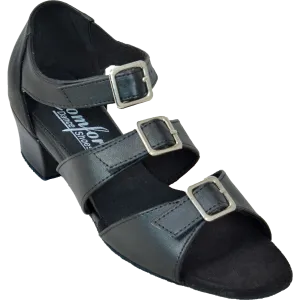 Comfort Triple Buckle - Black Leather