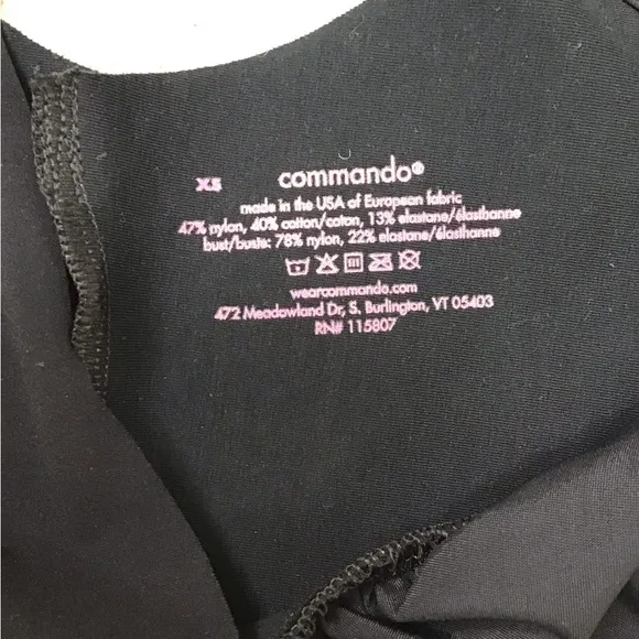 COMMANDO Two-Faced Tech Control Slip in Black Size XS