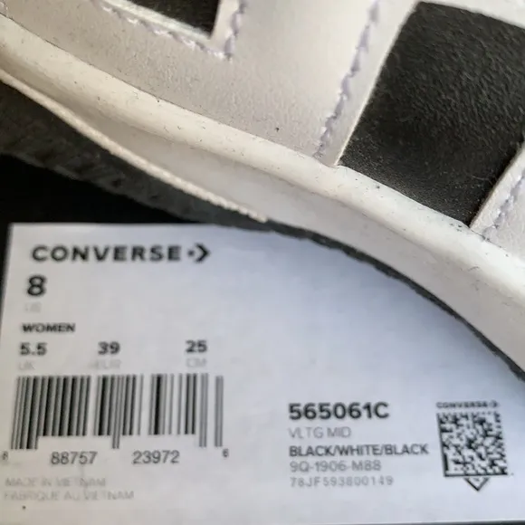 CONVERSE VLTG MID BLACK/WHITE/BLACK WMNS