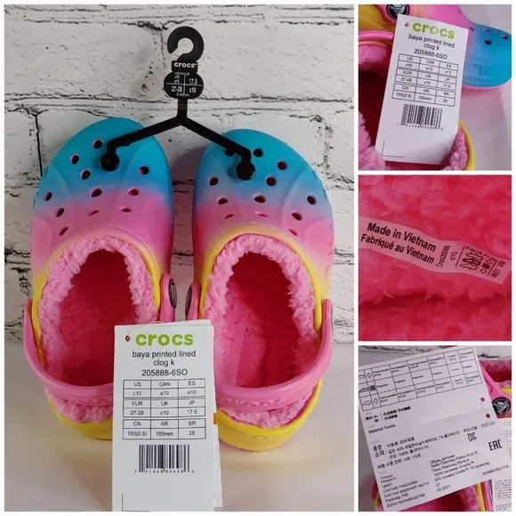 'CROCS' FUZZY LINED CLOG