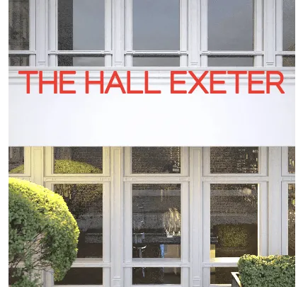 Custom text: THE HALL EXETER
