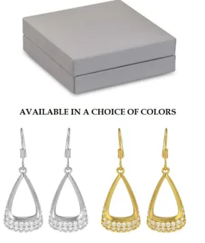CZ HIGH END EARRINGS IN GIFT BOX