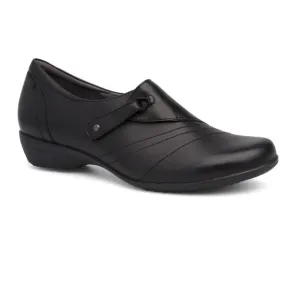 Dansko Franny black leather clogs
