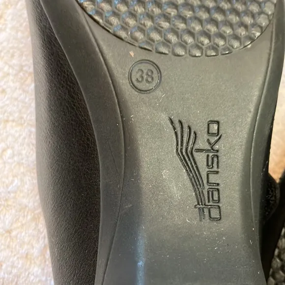 Dansko Franny black leather clogs