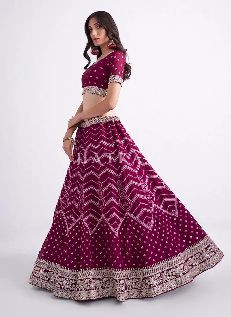 Deep Wine Heavy Embroidered Designer Wedding Lehenga Choli