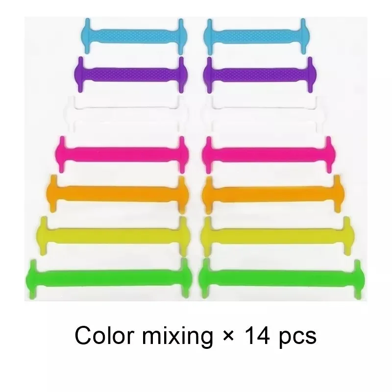 Elastic Silicone Shoelaces Fashion Unisex Athletic Non-Tie Shoe Lace Fit All Sneakers Quick Shoe Lace