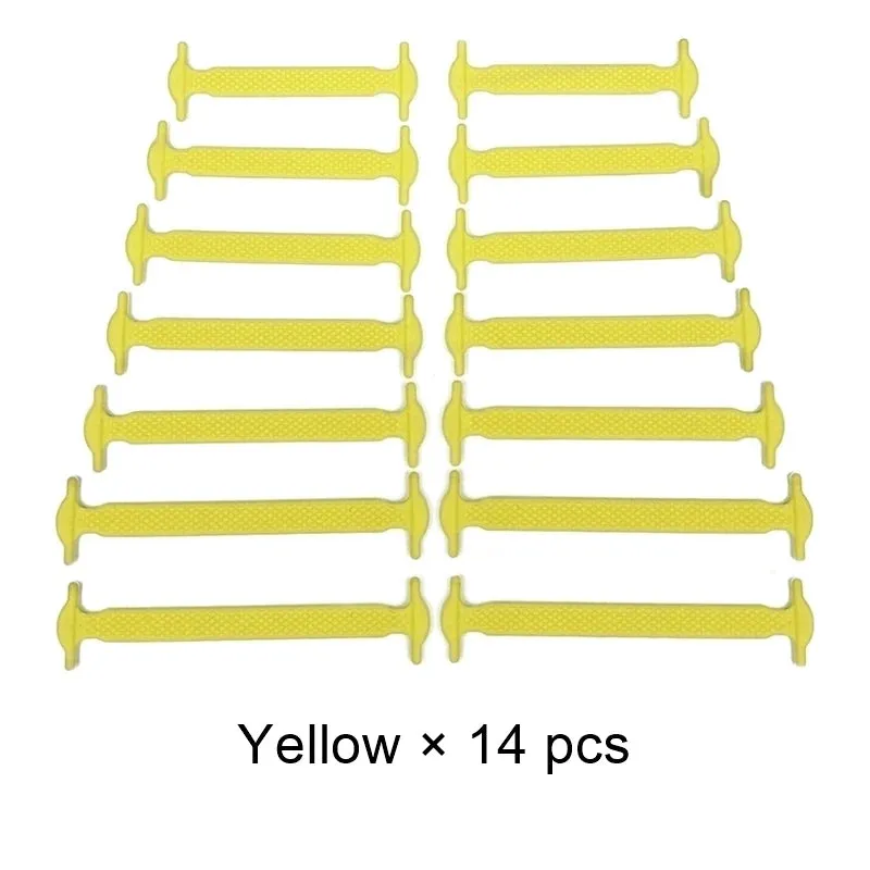 Elastic Silicone Shoelaces Fashion Unisex Athletic Non-Tie Shoe Lace Fit All Sneakers Quick Shoe Lace