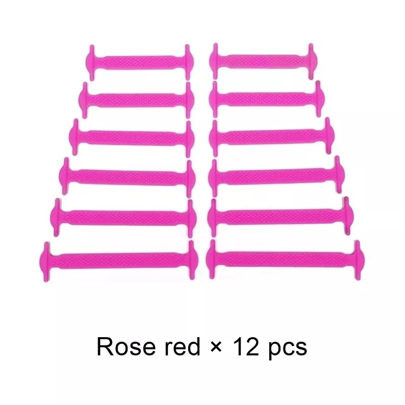 Elastic Silicone Shoelaces Fashion Unisex Athletic Non-Tie Shoe Lace Fit All Sneakers Quick Shoe Lace