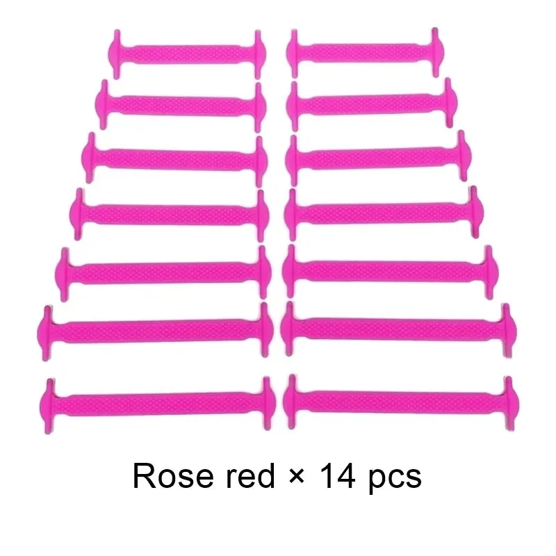 Elastic Silicone Shoelaces Fashion Unisex Athletic Non-Tie Shoe Lace Fit All Sneakers Quick Shoe Lace