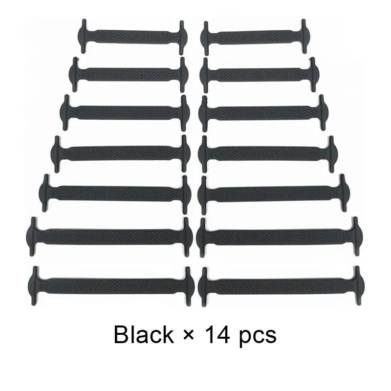 Elastic Silicone Shoelaces Fashion Unisex Athletic Non-Tie Shoe Lace Fit All Sneakers Quick Shoe Lace