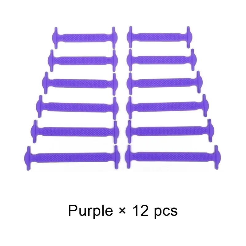Elastic Silicone Shoelaces Fashion Unisex Athletic Non-Tie Shoe Lace Fit All Sneakers Quick Shoe Lace
