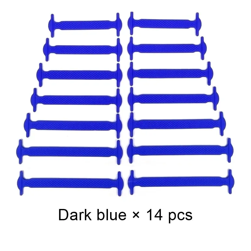 Elastic Silicone Shoelaces Fashion Unisex Athletic Non-Tie Shoe Lace Fit All Sneakers Quick Shoe Lace