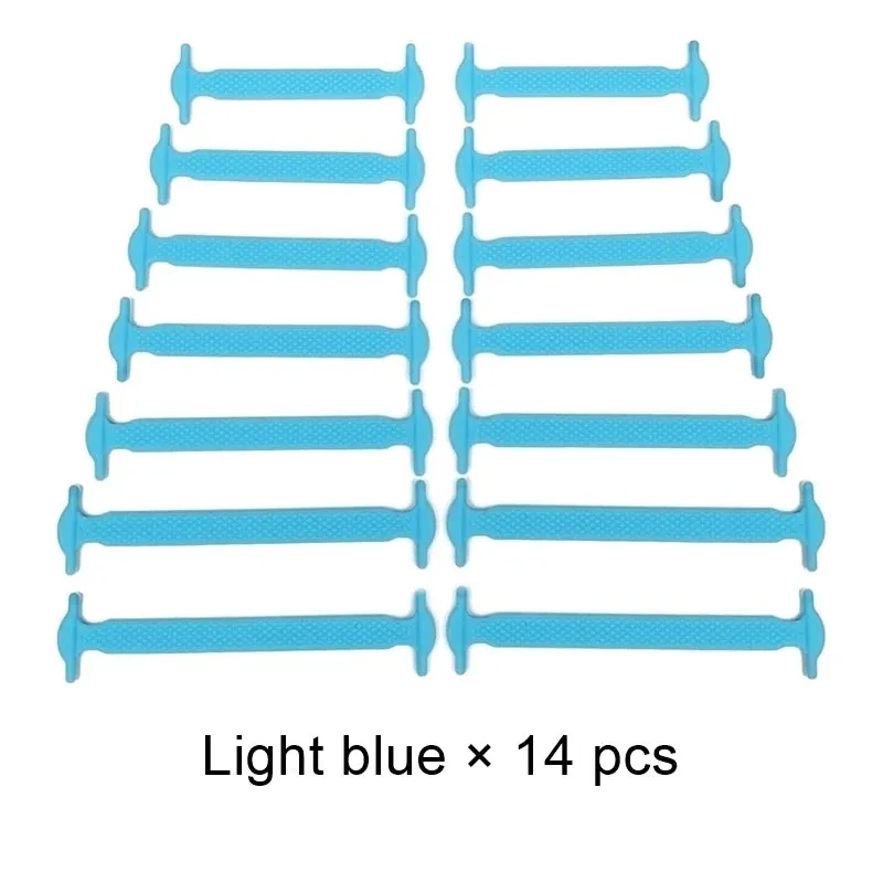 Elastic Silicone Shoelaces Fashion Unisex Athletic Non-Tie Shoe Lace Fit All Sneakers Quick Shoe Lace