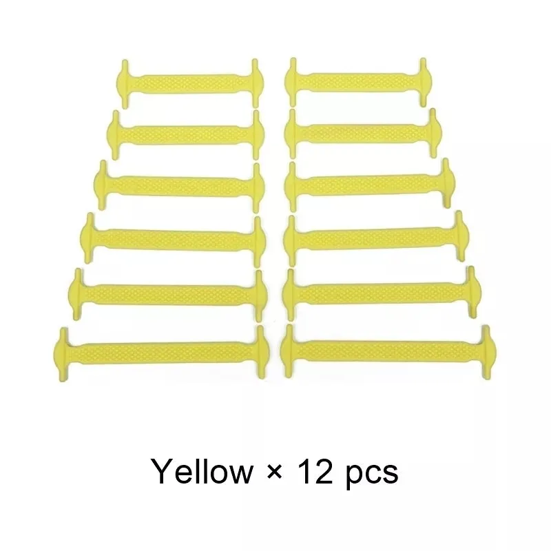 Elastic Silicone Shoelaces Fashion Unisex Athletic Non-Tie Shoe Lace Fit All Sneakers Quick Shoe Lace