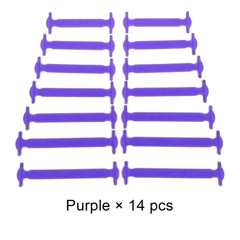 Elastic Silicone Shoelaces Fashion Unisex Athletic Non-Tie Shoe Lace Fit All Sneakers Quick Shoe Lace